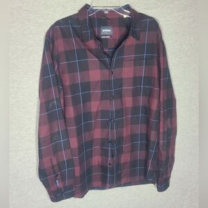prAna Shirt Mens XL Plaid Button Down Long Sleeve Casual Organic Cotton